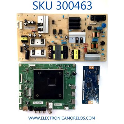 KIT  DE TARJETAS PARA TV INSIGNIA / MAIN XICB01K014 / 715G9566-M01-B00-005T / T-CON 55.55T32.C28 / 55T32-C0L / 5555T32C28 / FUENTE PLTVHW321XAGN / 715G8967-P02-005-003M / PANEL TPT550U1-QVN05.U REV:S57B0U / DISPLAY T550QVN05.7 / MODELO NS-55DF710NA19